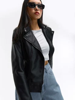 GATE Skórzana kurtka| Kurtki I Płaszcze·Kurtki Przejściowe