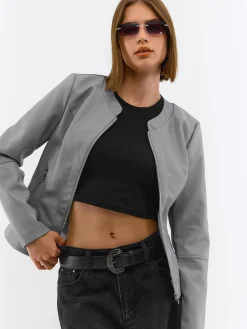 GATE Skórzana kurtka| Kurtki I Płaszcze·Kurtki Przejściowe