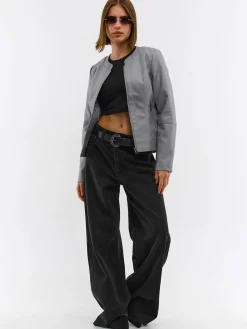 GATE Skórzana kurtka| Kurtki I Płaszcze·Kurtki Przejściowe