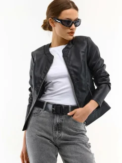 GATE Skórzana kurtka| Kurtki I Płaszcze·Kurtki Przejściowe