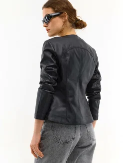 GATE Skórzana kurtka| Kurtki I Płaszcze·Kurtki Przejściowe