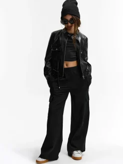 GATE Skórzana kurtka|Dzieci Dziewczynki·Kurtki I Płaszcze