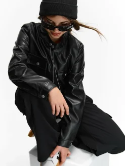 GATE Skórzana kurtka|Dzieci Dziewczynki·Kurtki I Płaszcze