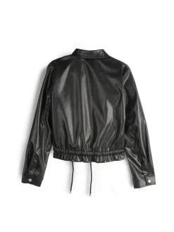 GATE Skórzana kurtka|Dzieci Dziewczynki·Kurtki I Płaszcze