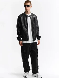 GATE Skórzana kurtka bomberka| Kurtki I Płaszcze·Kurtki Przejściowe