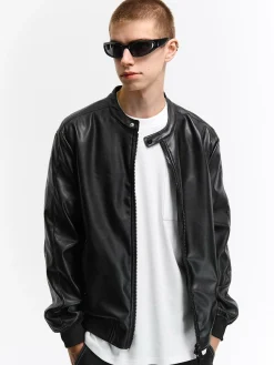 GATE Skórzana kurtka bomberka| Kurtki I Płaszcze·Kurtki Przejściowe