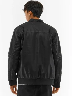 GATE Skórzana kurtka bomberka| Kurtki I Płaszcze·Kurtki Przejściowe