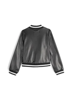 GATE Skórzana kurtka z kontrastowymi detalami|Dzieci Dziewczynki·Kurtki I Płaszcze