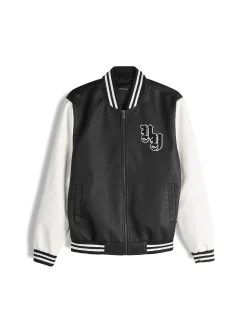 GATE Skórzana kurtka z naszywką| Kurtki I Płaszcze·Kurtki Przejściowe