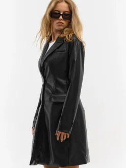 GATE Skórzany płaszcz| Kurtki I Płaszcze·Płaszcze