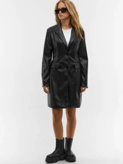 GATE Skórzany płaszcz| Kurtki I Płaszcze·Płaszcze