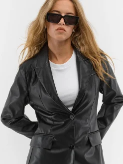 GATE Skórzany płaszcz| Kurtki I Płaszcze·Płaszcze