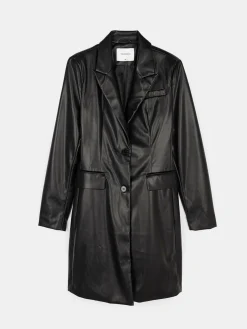 GATE Skórzany płaszcz| Kurtki I Płaszcze·Płaszcze