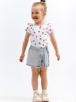 GATE Spódnica dżinsowa z szortami|Dzieci Dziewczynki·Spódnice ☀️|Dziewczynki·Szorty ☀️