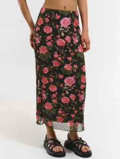 GATE Spódnica midi w kwiaty| Kategorie·Spódnice ☀️