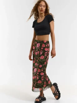 GATE Spódnica midi w kwiaty| Kategorie·Spódnice ☀️