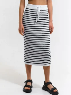 GATE Spódnica midi w paski| Kategorie·Spódnice ☀️