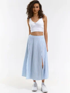 GATE Spódnica midi w paski| Kategorie·Spódnice ☀️