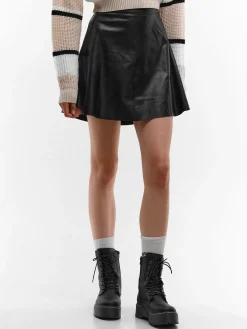 GATE Spódnica mini z imitacji skóry| Kategorie·Spódnice ☀️