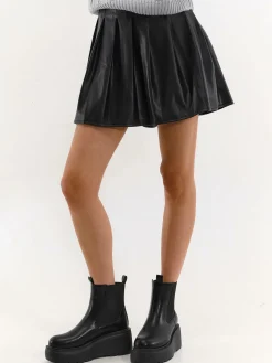 GATE Spódnica mini z imitacji skóry| Kategorie·Spódnice ☀️