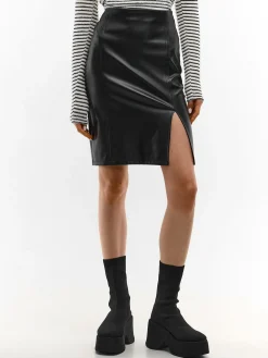 GATE Spódnica mini z imitacji skóry| Kategorie·Spódnice ☀️