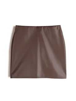 GATE Spódnica mini z imitacji skóry| Kategorie·Spódnice ☀️