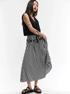 GATE Spódnica w kształcie litery A w prążki| Kategorie·Spódnice ☀️