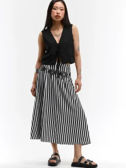 GATE Spódnica w kształcie litery A w prążki| Kategorie·Spódnice ☀️