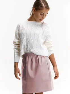 GATE Spódnica wykonana z imitacji skóry|Dzieci Dziewczynki·Spódnice ☀️