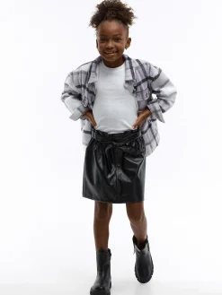 GATE Spódnica wykonana z imitacji skóry|Dzieci Dziewczynki·Spódnice ☀️