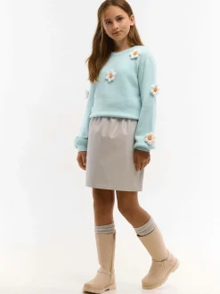 GATE Spódnica wykonana z imitacji skóry|Dzieci Dziewczynki·Spódnice ☀️