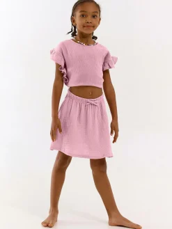 GATE Spódnica z bawełnianego muślinu|Dzieci Dziewczynki·Spódnice ☀️