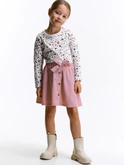 GATE Spódnica zapinana na ozdobne guziki|Dzieci Dziewczynki·Spódnice ☀️