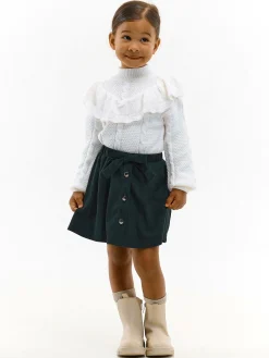 GATE Spódnica zapinana na ozdobne guziki|Dzieci Dziewczynki·Spódnice ☀️