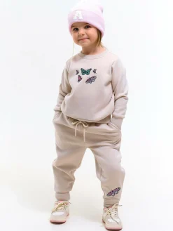 GATE Spodnie dresowe z haftem motylkowym|Dzieci Dziewczynki·Spodnie I Legginsy