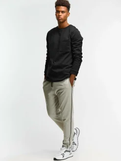 GATE Spodnie dresowe z kontrastową lamówką| Spodnie·Dresowe Spodnie