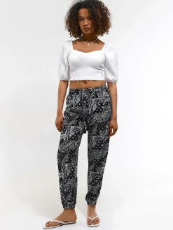 GATE Spodnie haremowe z wiskozy| Spodnie·Spodnie