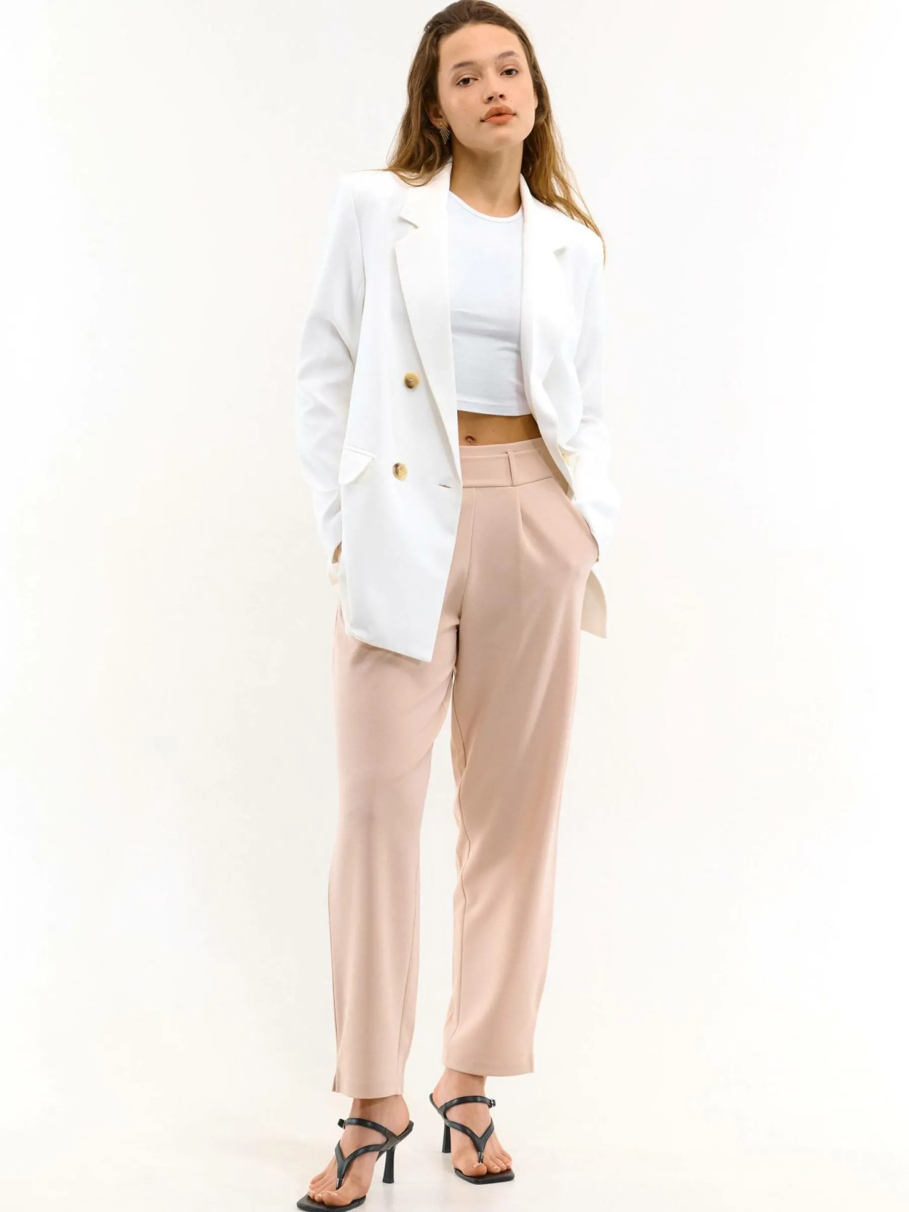 GATE Spodnie o prostych nogawkach| Spodnie·Spodnie