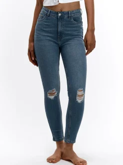 GATE Spodnie skinny z dziurami| Spodnie·Jeansy