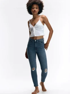 GATE Spodnie skinny z dziurami| Spodnie·Jeansy