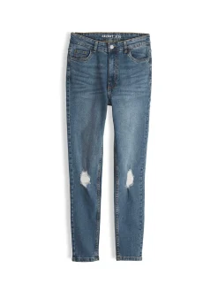 GATE Spodnie skinny z dziurami| Spodnie·Jeansy