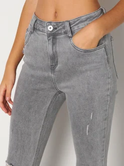 GATE Spodnie skinny z dziurami| Spodnie·Jeansy