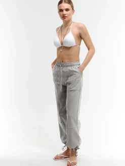 GATE Spodnie spadochronowe z domieszką lnu| Spodnie·Spodnie