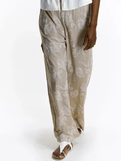 GATE Spodnie w kwiaty| Spodnie·Spodnie