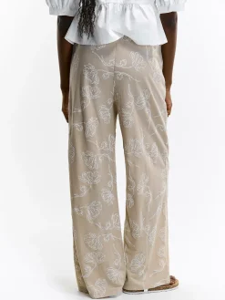 GATE Spodnie w kwiaty| Spodnie·Spodnie