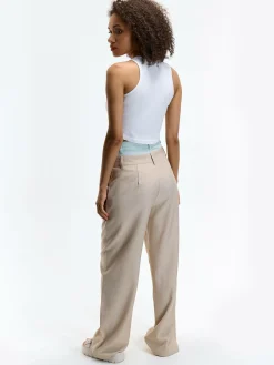 GATE Spodnie z dżinsowymi detalami| Spodnie·Spodnie