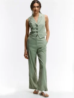 GATE Spodnie z domieszką lnu| Spodnie·Spodnie