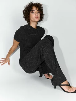 GATE Spodnie z metaliczną nitką| Spodnie·Spodnie