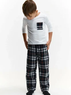 GATE Spodnie z piżamy w kratkę|Dzieci Chłopcy·Bielizna