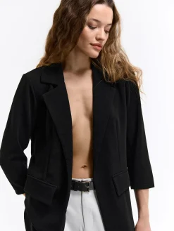 GATE Strukturalna marynarka z rękawami 3/4| Kurtki I Płaszcze·Żakiety